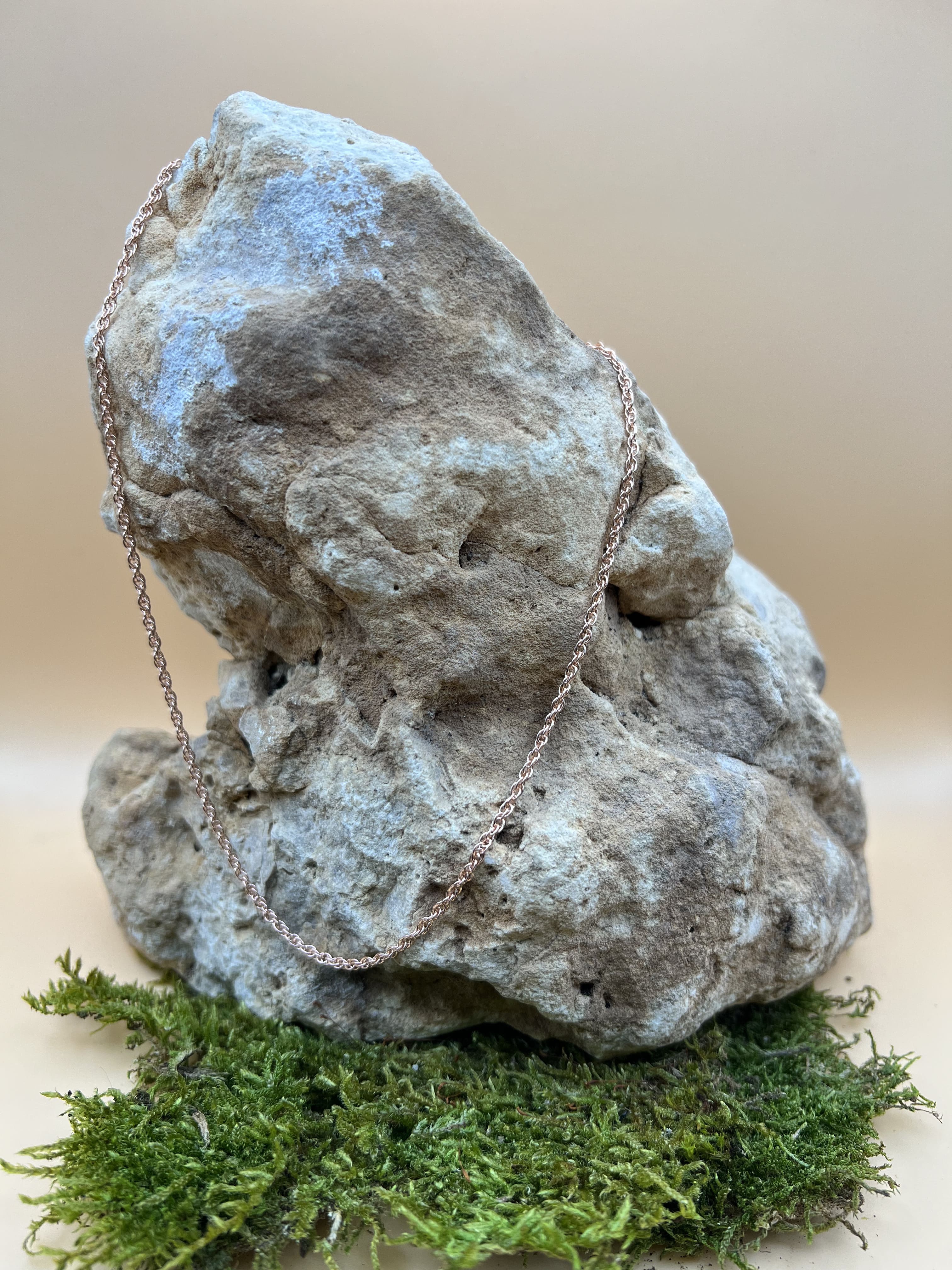 Kordelkette rosé, 45cm