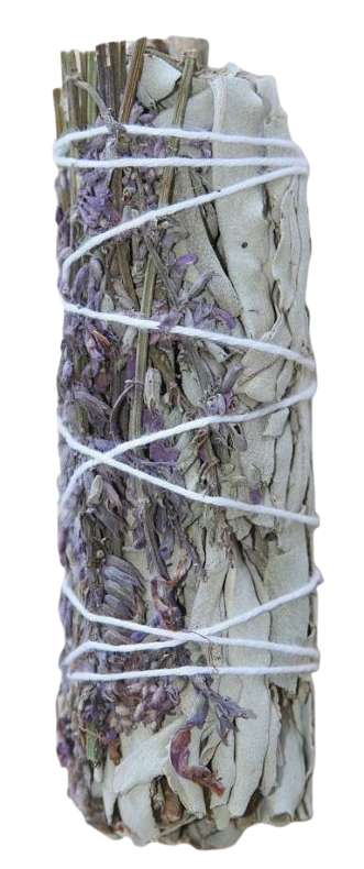 Weißer Salbei - Lavendel Mini Kräuterbündel, Smudge Stick