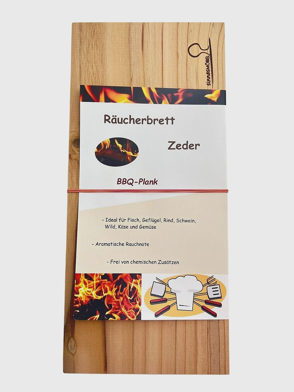 Zedernbrett - Räucherbrett / Planke (310x140x11mm)