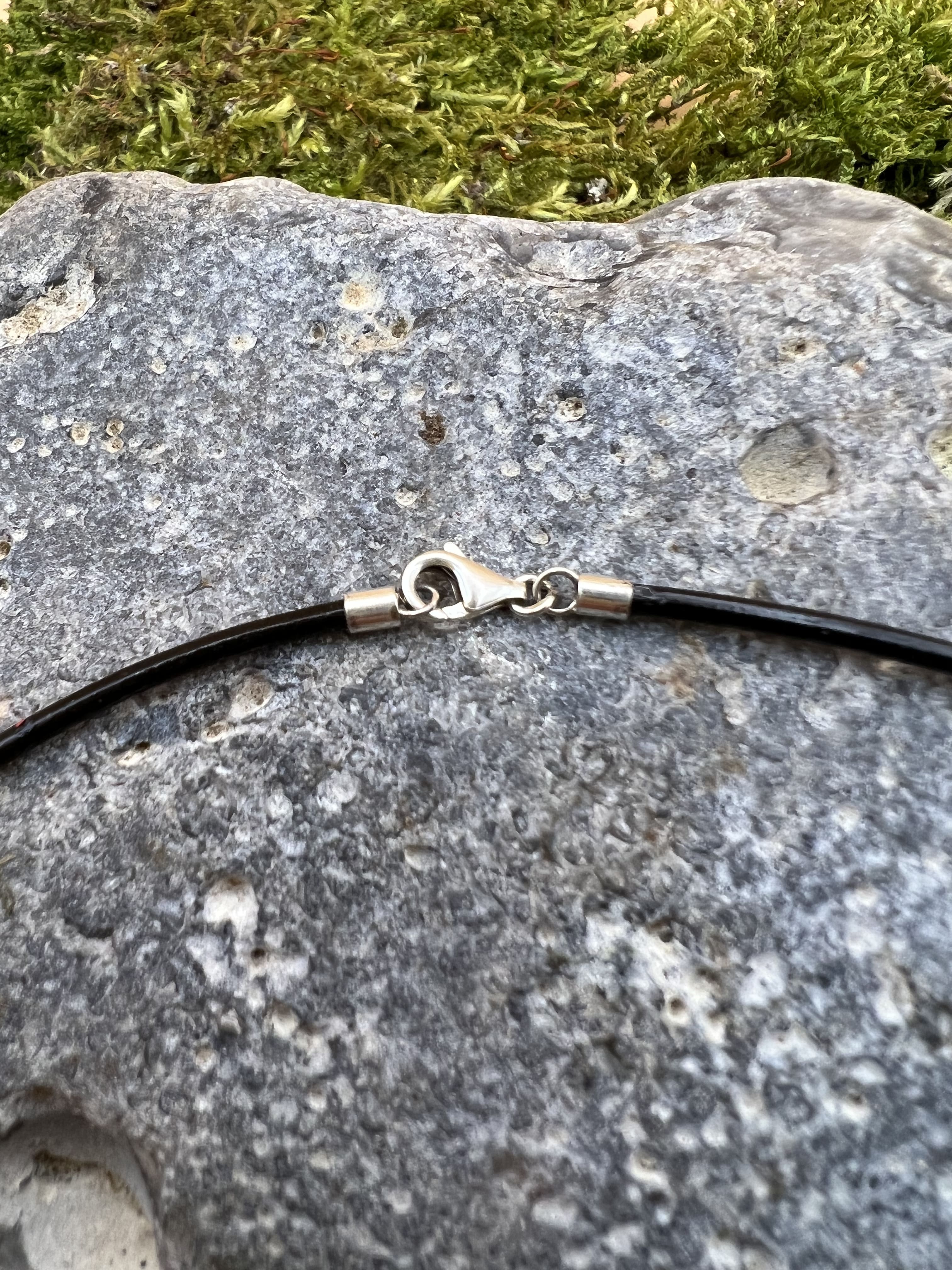 Lederkette schwarz mit Verschluss