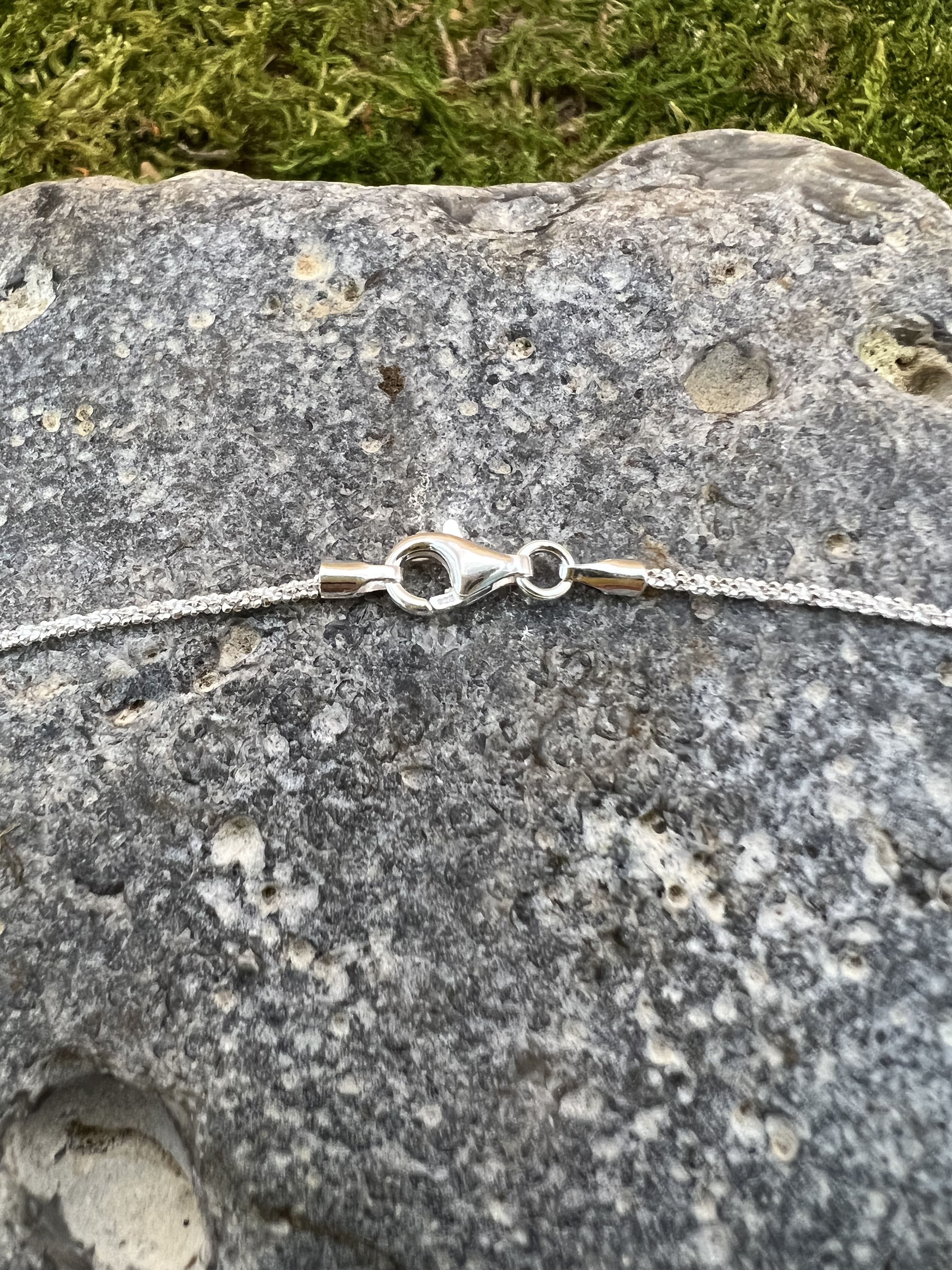 Criss-Cross Kette silber, 45cm