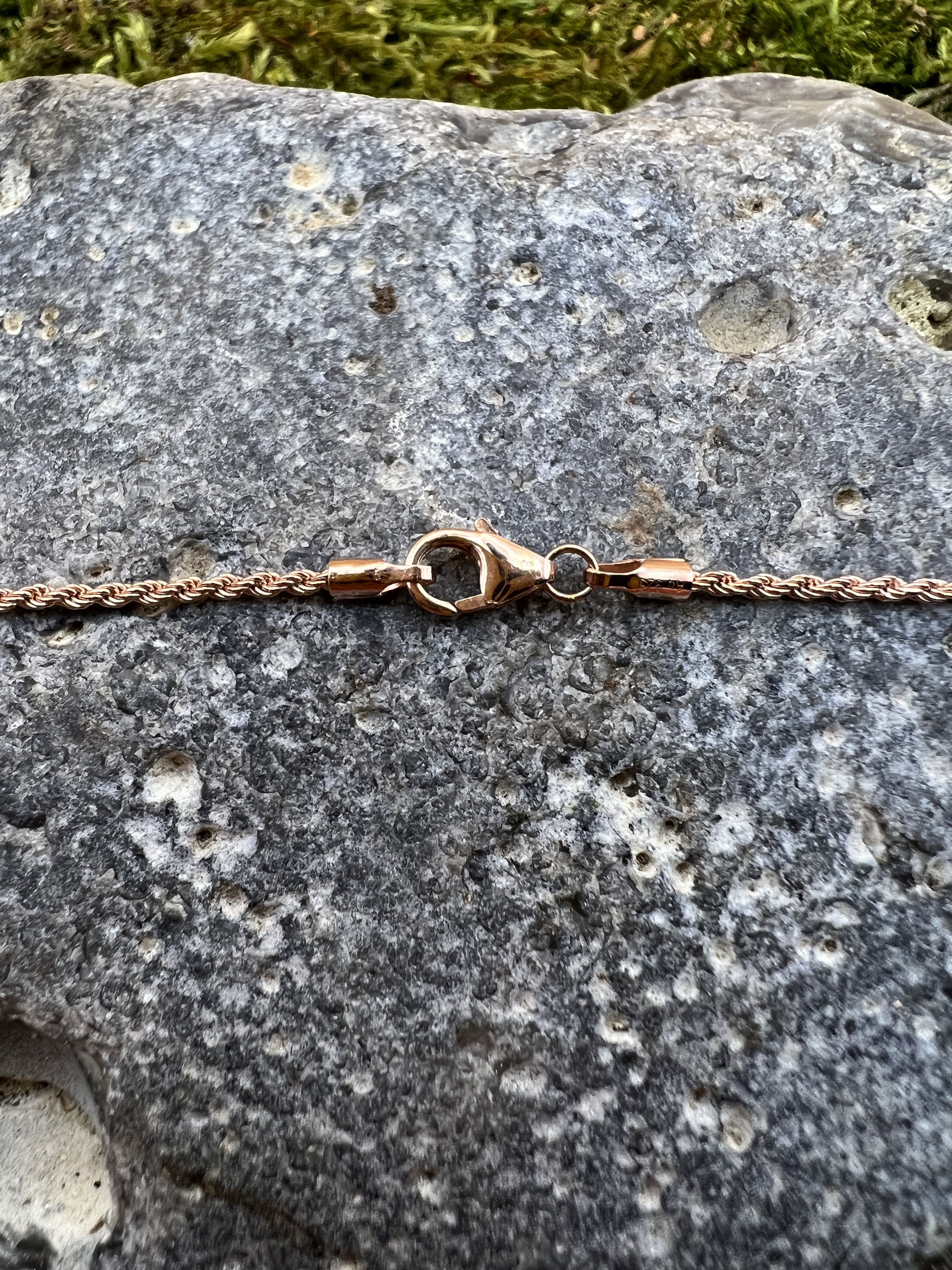 Kordelkette rosé, 50cm