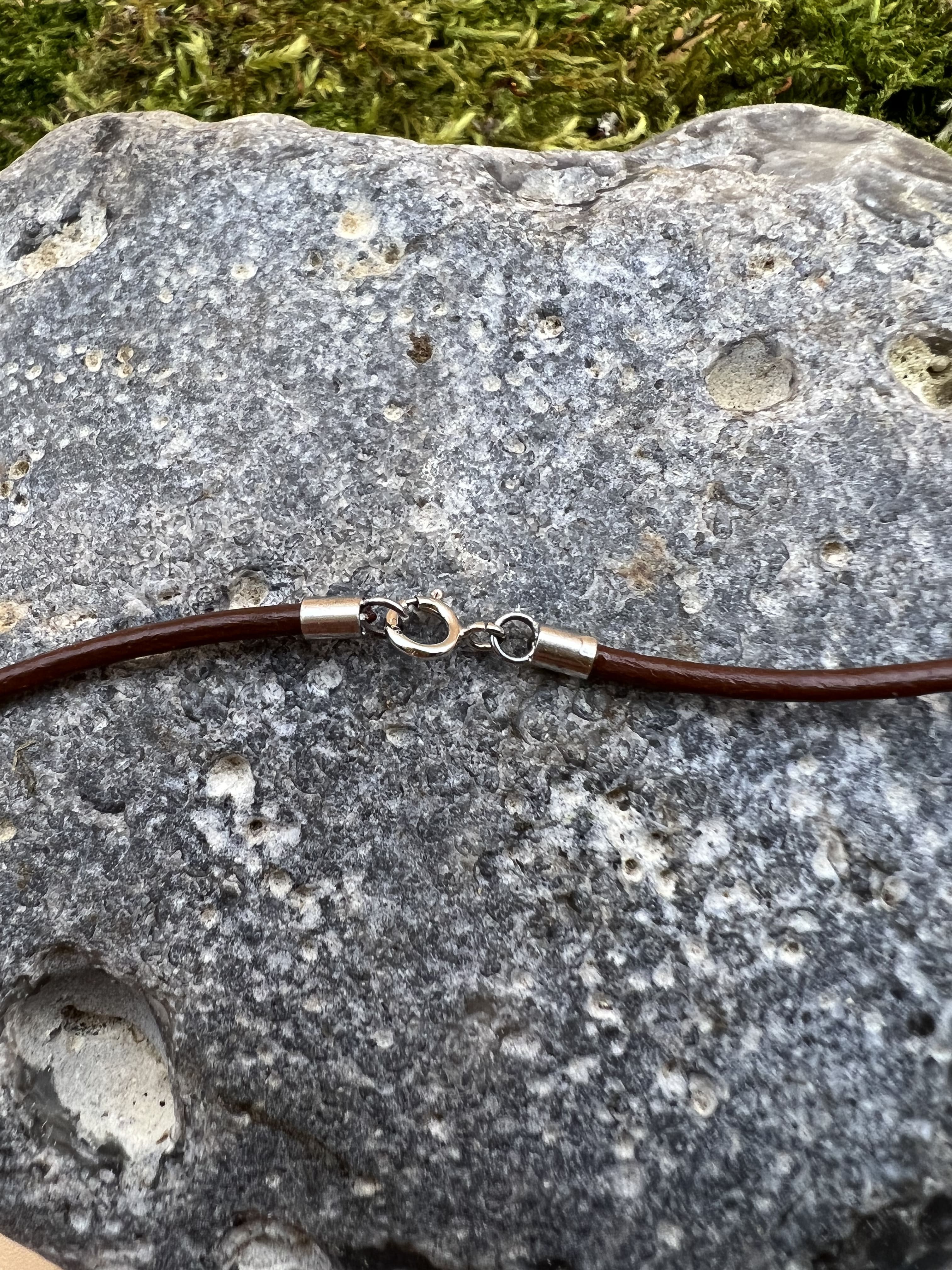 Lederkette braun mit Verschluss