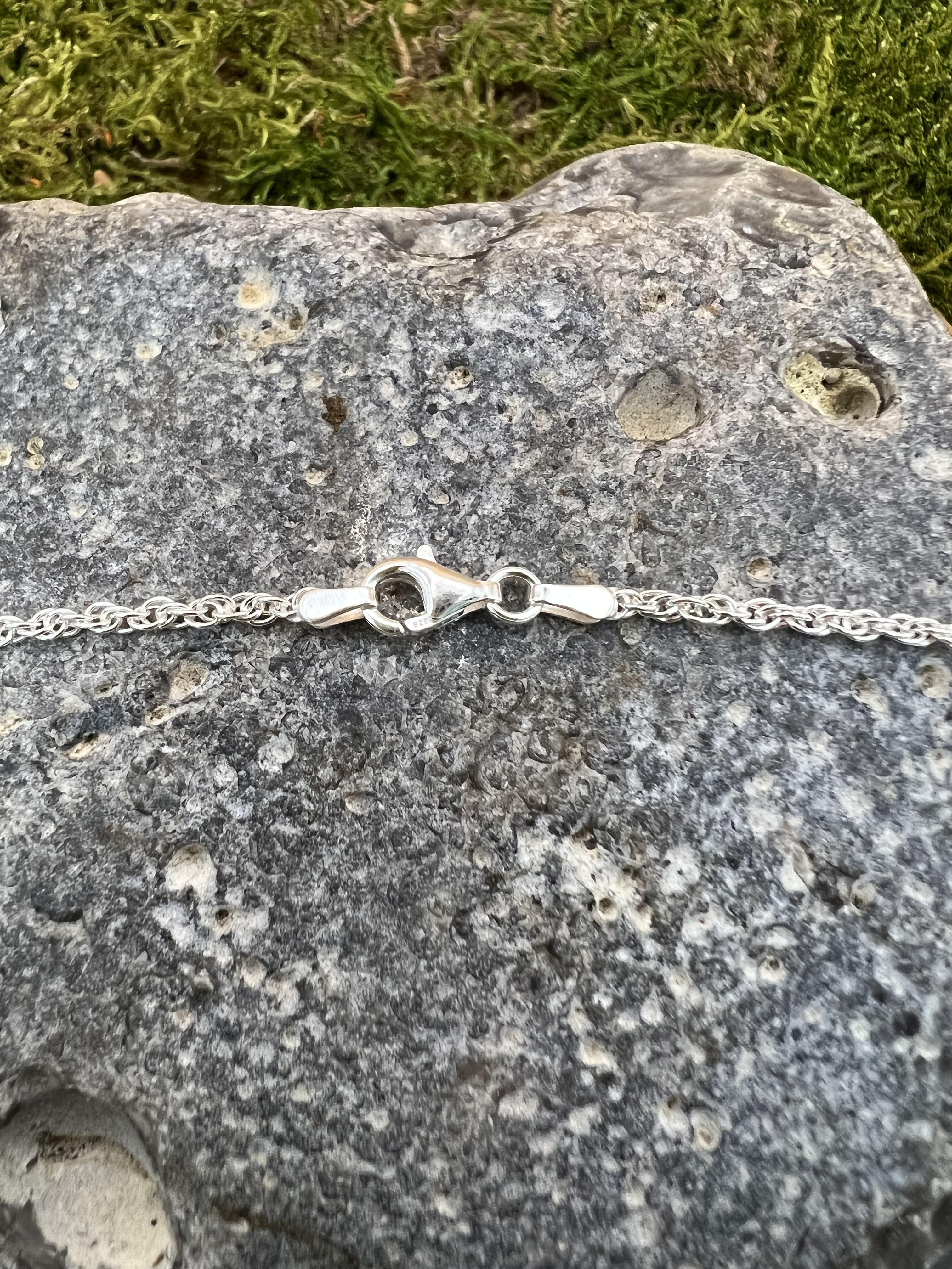 Kordelkette silber, 45cm